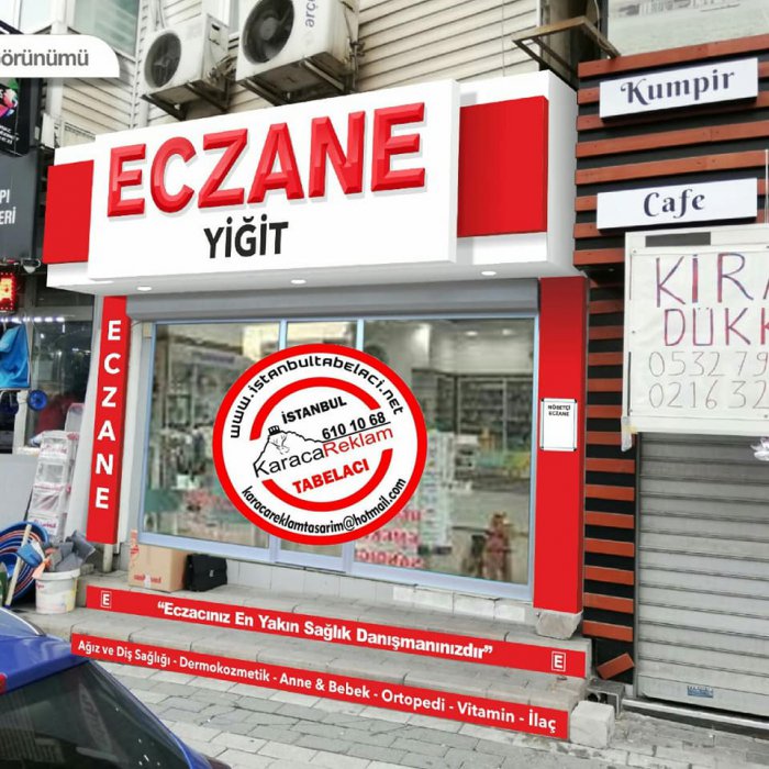 istanbul yeni eczane tabelası karaca reklam eczane tabela eczane kolonları  nöbetçi eczane tabelası 